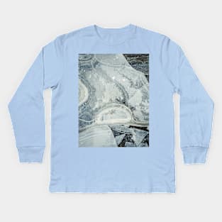 frozen abstract Kids Long Sleeve T-Shirt